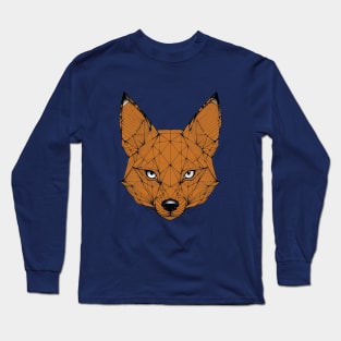 Geometric orange Fox Long Sleeve T-Shirt